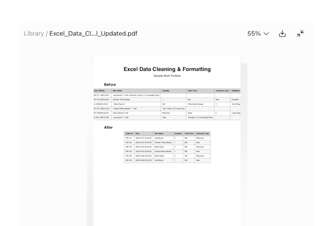 clean format and organize excel data